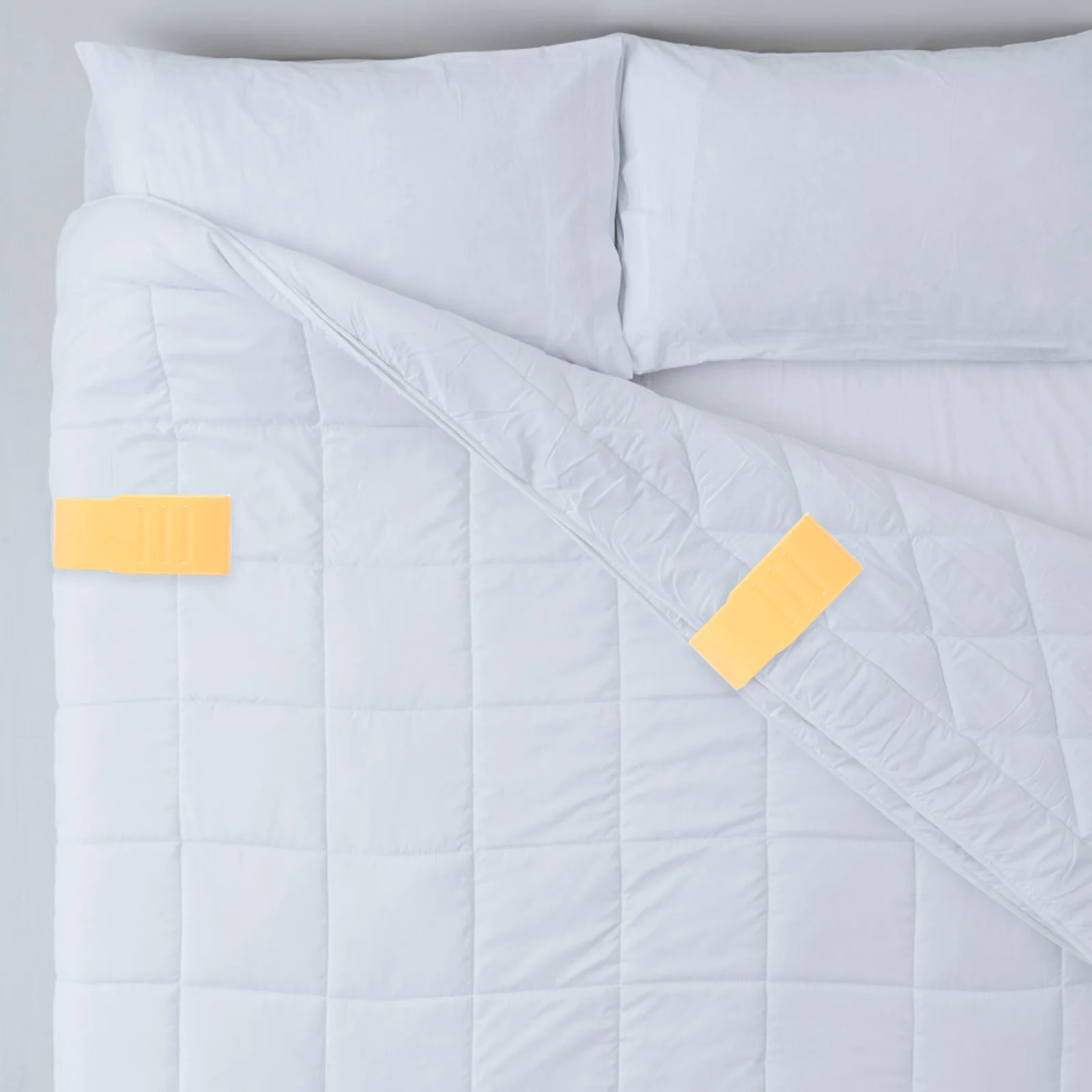 

10pcs Quilt Cover Fixed Clips Anti-Slip Bed Sheet Straps Traceless Fixator For Sheets Mattress Pads Home Accessories Yellow