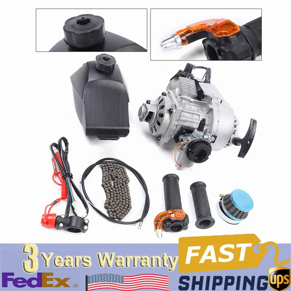 

49CC 2 Stroke Engine Motor Kit for Mini Bike Dirt Bike ATV Motor Pocket Scooter