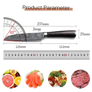 Japanese professional carbon steel knife, santoku peeling kitchen knife, chef knives and accessories, wooden handle 6 Main Sales Japanese Knives - №3