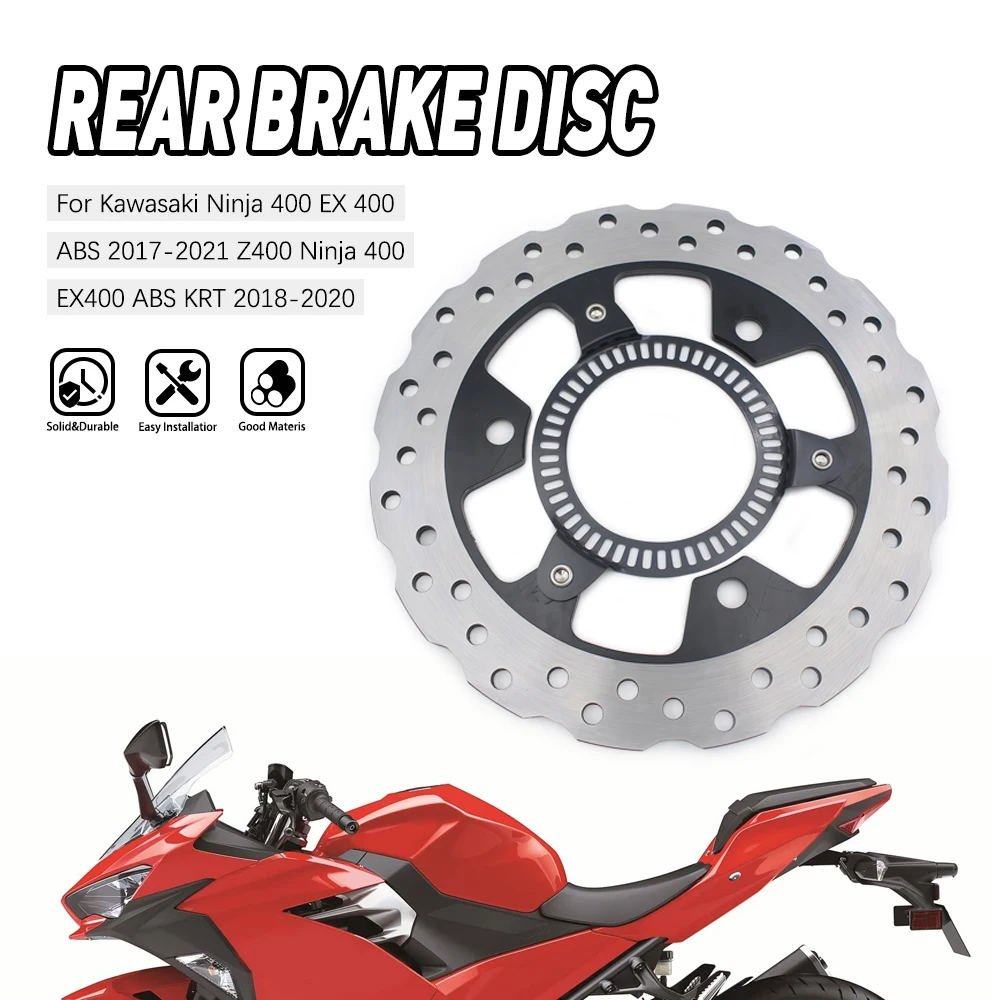 

EX400 Z400 Motorcycle Rear Brake Disc Rotor For Kawasaki Ninja 400 EX 400 ABS 2017 2018 2019-2021 Z400 Ninja400 EX400 ABS KRT