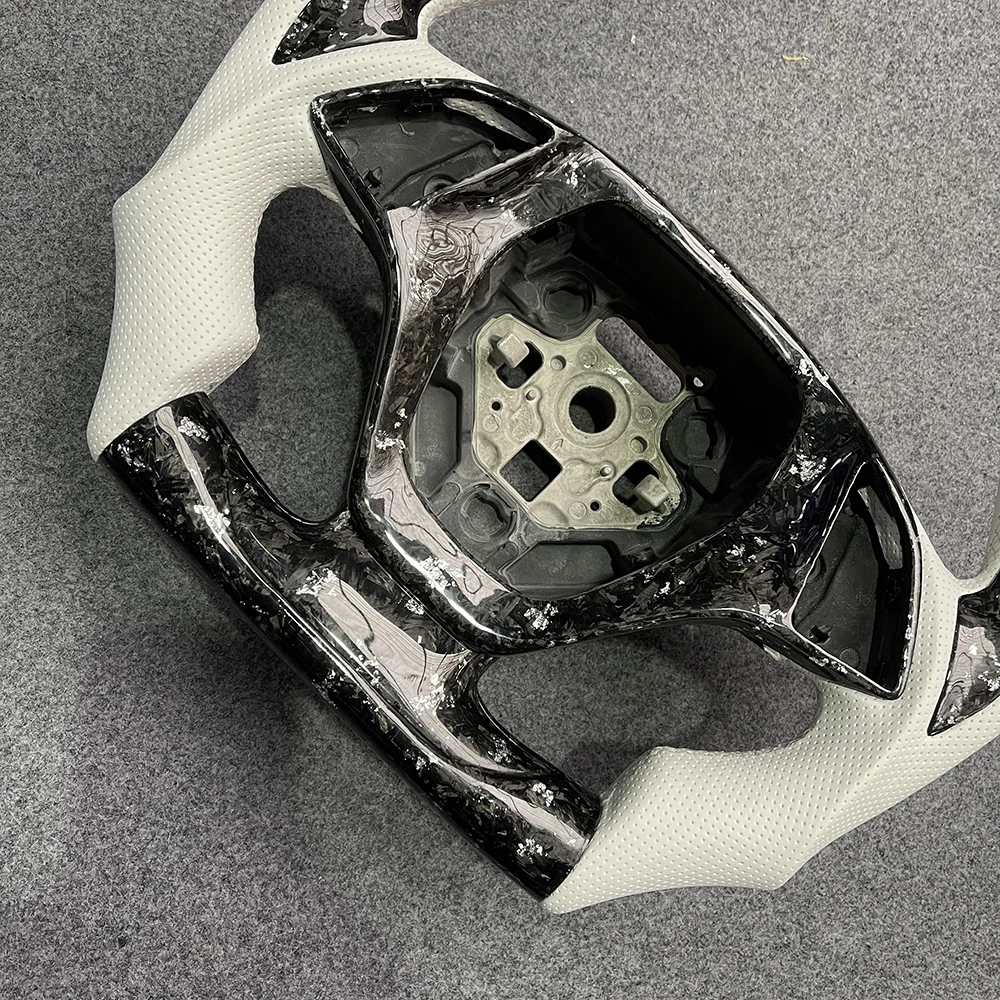 For F1-shape Sports Style Forged Carbon Fiber Steering Wheel for Corvette C7 2014 2015 2016 2017 2018 2019 Without airbags