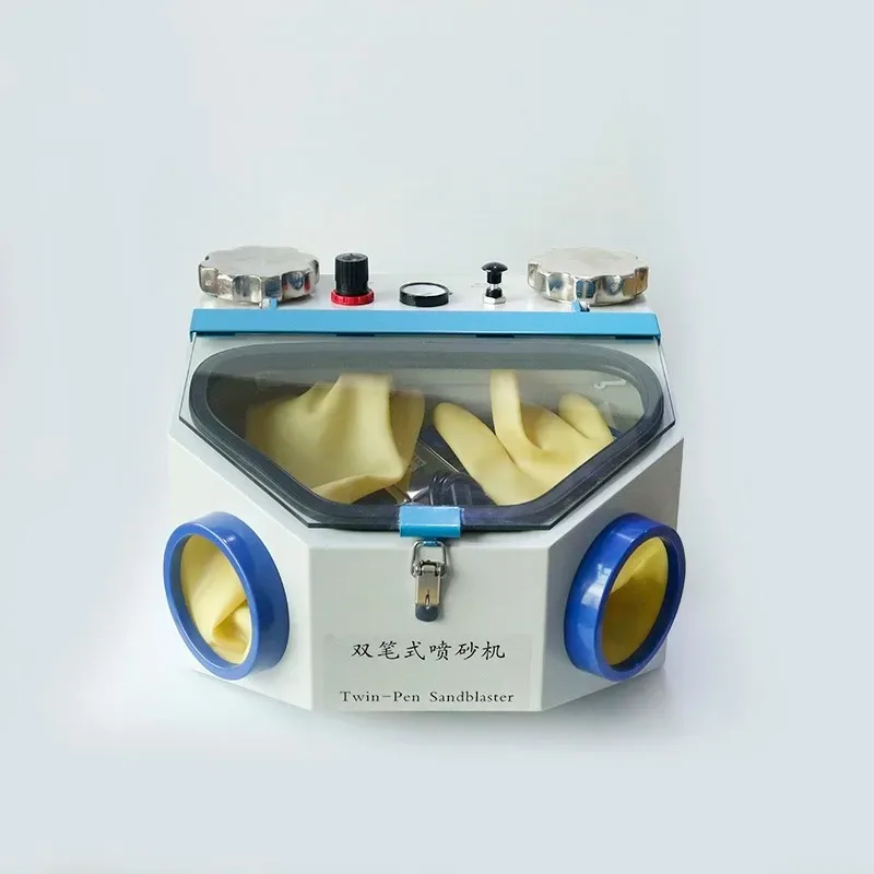 Dental Double Pen Sandblasting Box Porcelain Inner Crown Orthodontic Bracket Sandblasting Machine Useful