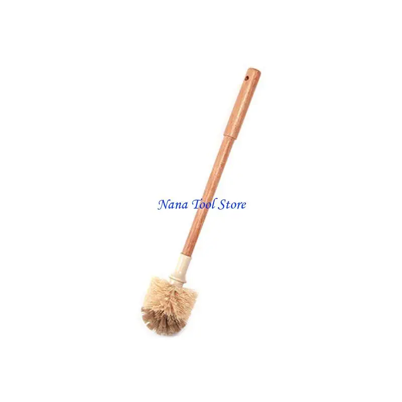 31GJ Household Wooden Long Handle Toilet Brush Home Kitchen Bathroom Cleaning Tools