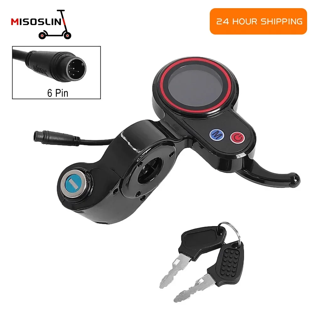 6 Pin LCD Display Electric Scooter Accessories For Hitway H5 Kickscooter Display With Locking Instrument Dashboard Replace Parts