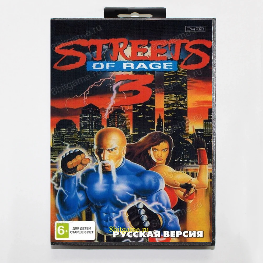 

STREETS OF RAGE 3 16-битный игровой картридж MD с коробкой RU для систем Sega Megadrive Genesis