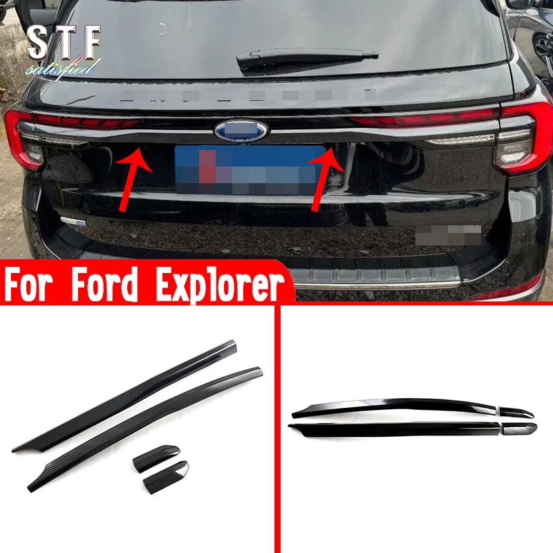 For Ford Explorer 2024 2025 Car Accessories Rear Trunk Lid Cover Trim Molding Decoration Stickers