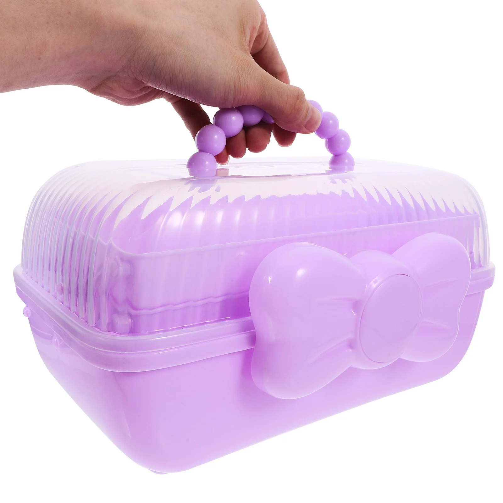

Hair Accessories Organizer Box Three-Layer Portable Lightweight Storage Box Hair Ties Jewelry Storage Container