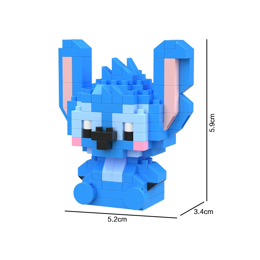 6cm High Particle Building Blocks Assembly mini desktop Ornaments Room Decoration Halloween Christmas Anime cartoon Kawaii
