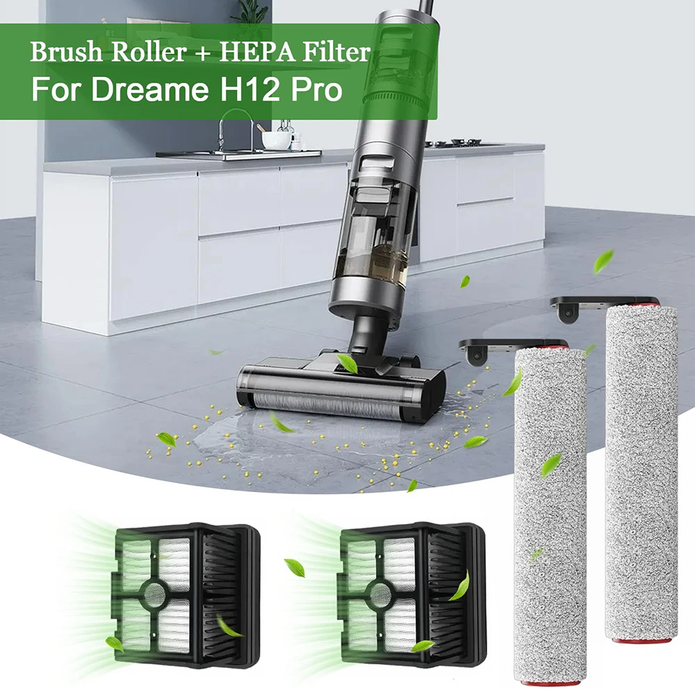 Roller For Dreame H12 Pro Spare Parts Replacement Consumables Roller Brush HEPA Filter Wet Dry Vacuum Cleaner Accessories