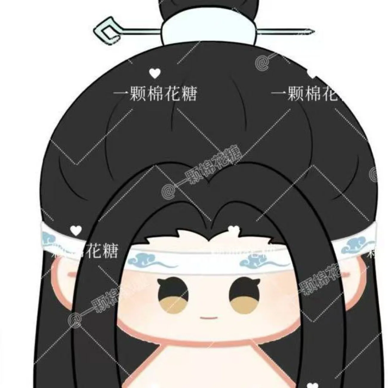 Original Demonic Ancestor Wei Wuxian Blue Forgetting Machine Cosplay Attribute 10cm Hammer Body Cotton Doll