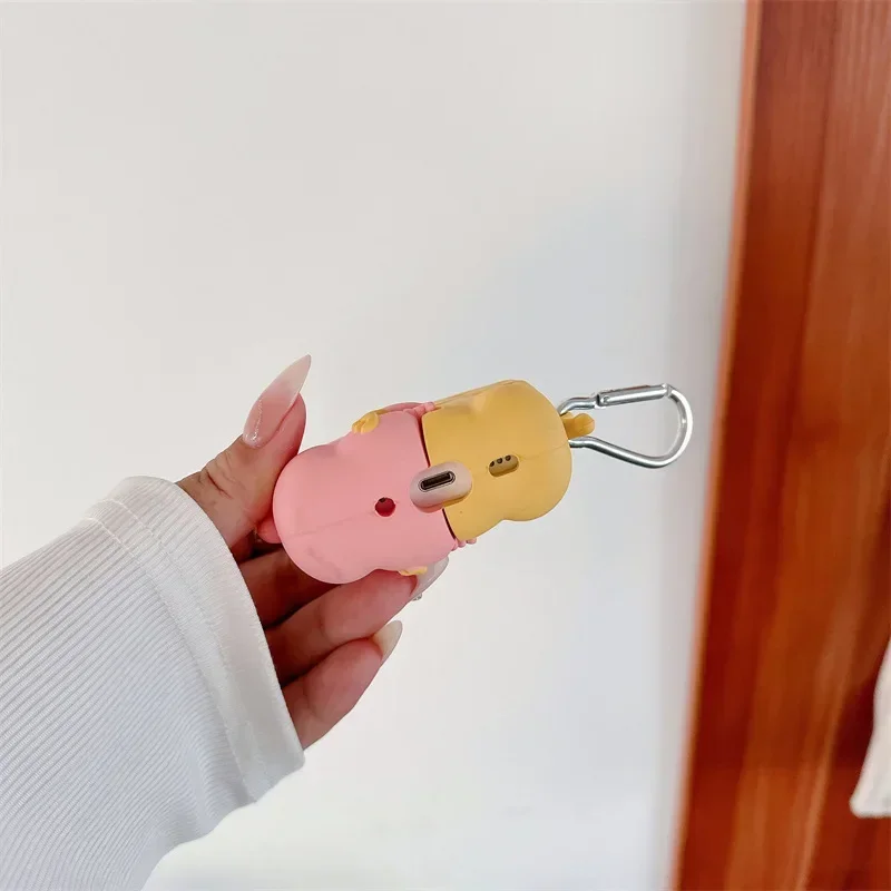 Funda de silicona de dibujos animados para AirPods 4 Airpod 1 2 3 Pro Pro2 auriculares Bluetooth caja de carga funda protectora para auriculares