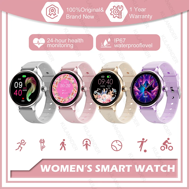 

Новинка 2024, Смарт-часы Huawei Xiaomi для женщин, пульсометр, артериальное давление, оксиметр, мониторинг сна, трек, спортивные Смарт-часы