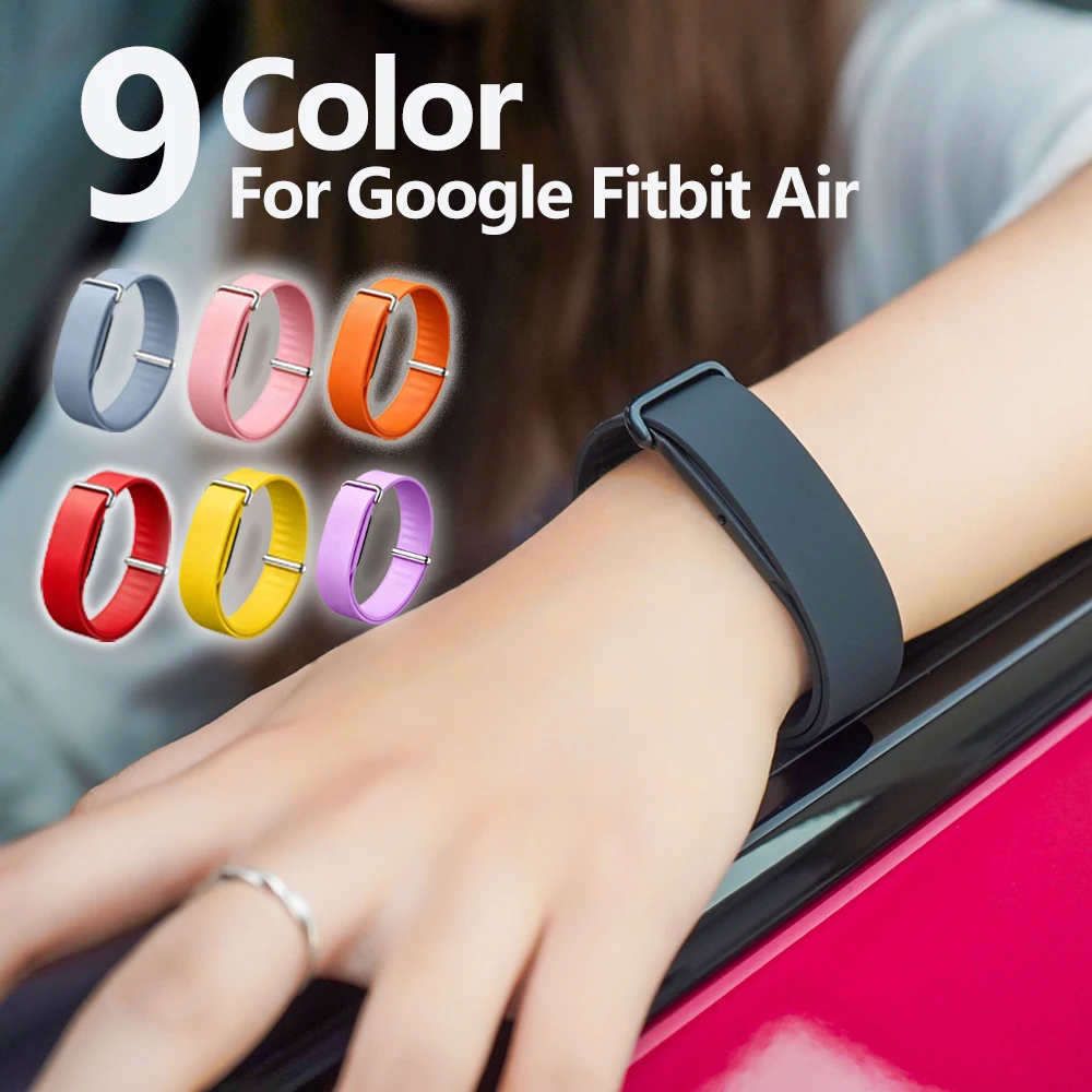 Strap Fitbit Air Band Silicone for Google,Bracelet Rubber Elastic Case Adapter Loop