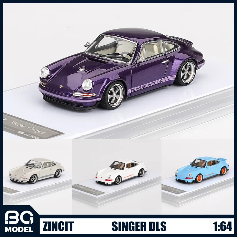 ZINCIT 1:64 Singer DLS Coupe coche deportivo 911 modelo de coche de simulación en miniatura de aleación, adorno coleccionable, genuino en stock
