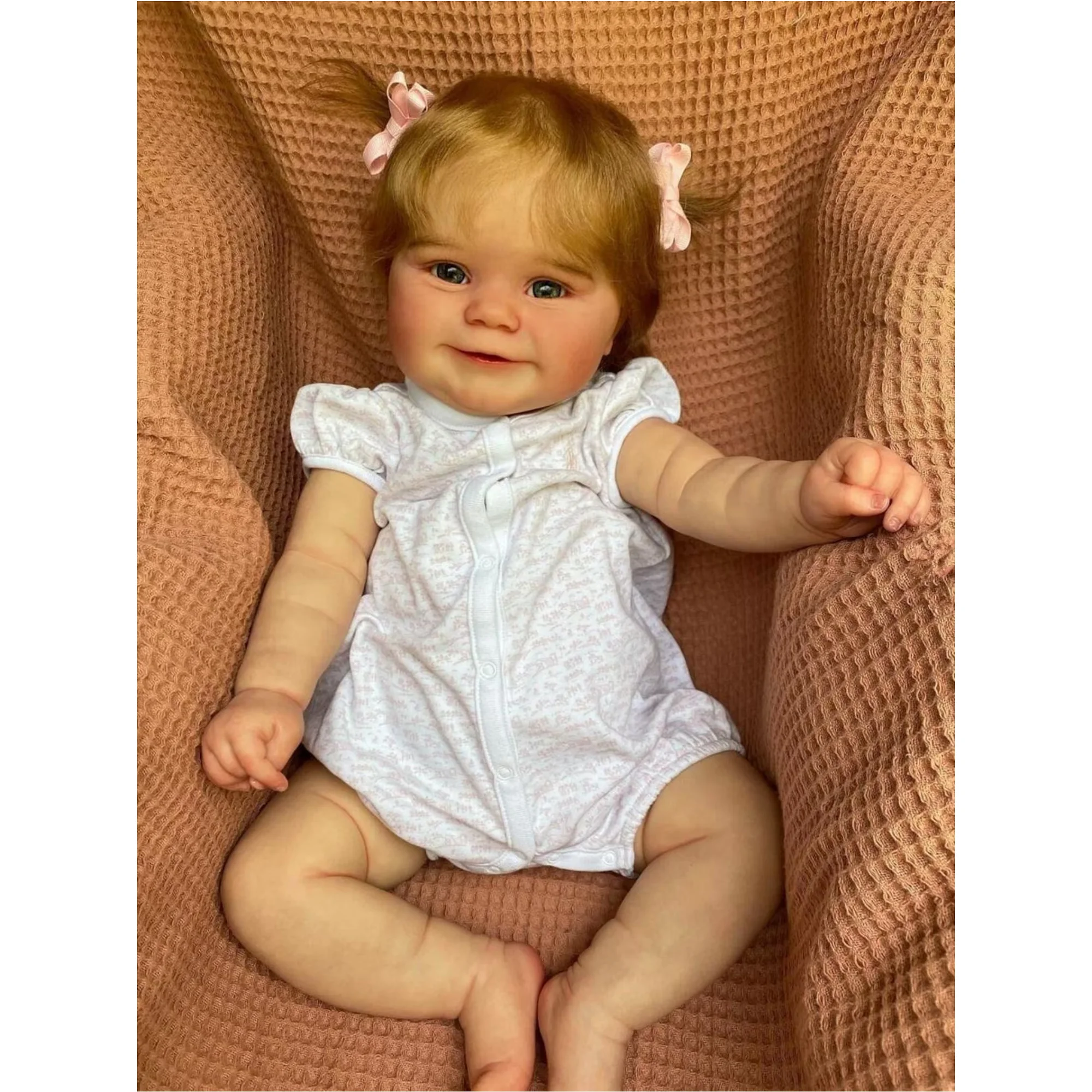 

Cuddly Maddie Bebê Reborn 50/60cm Handmade Lifelike Real Art Reborn Toddler Girl With Soft Cloth Body Muñecas Para Niñas