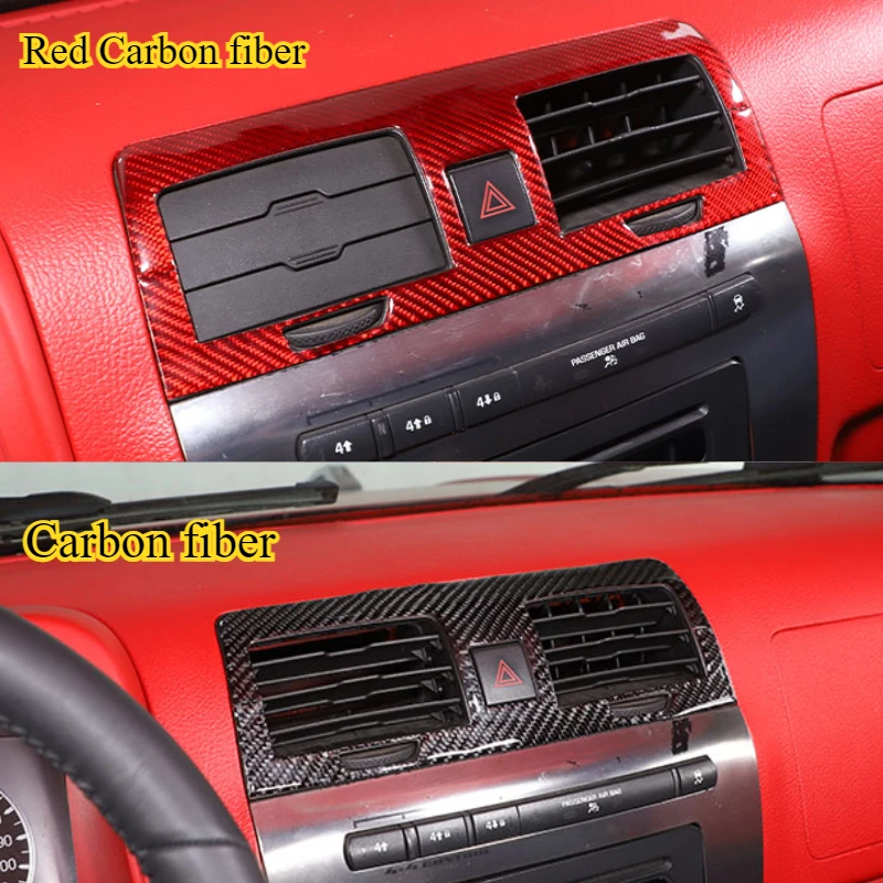 

New！Fit For Hummer H3 05-09 Soft Carbon Fiber Car Central Control Air Vent Frame Cover Trim Sticker Interior Car Accessories
