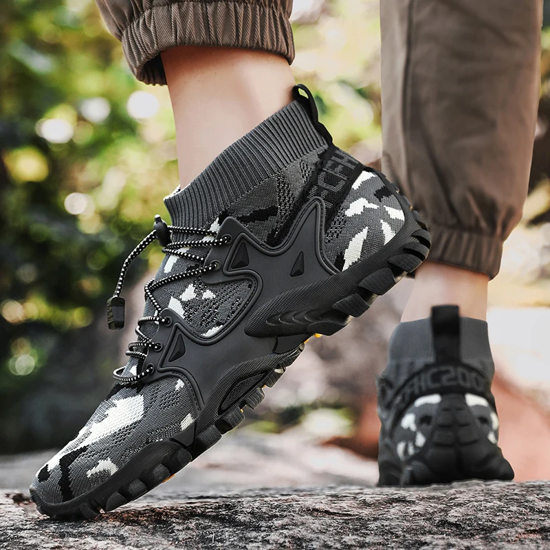 Ademende, sneldrogende en slijtvaste wandelschoenen voor heren en dames, water- en landwandelschoenen voor twee doeleinden