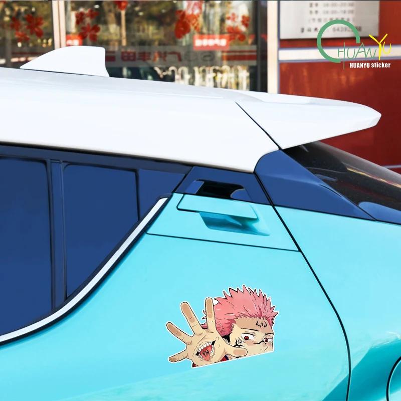 for Anime Creative Peeker Car Stickers Motorcycle Car Accessories Decal Vinyl Waterproof Camper Decor