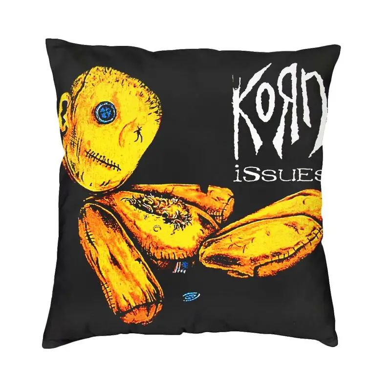 Nordic Industrial Metal Rock Band Korns Sofa Cushion Cover Velvet Throw Pillow Case Bedroom Decoration Pillowcase