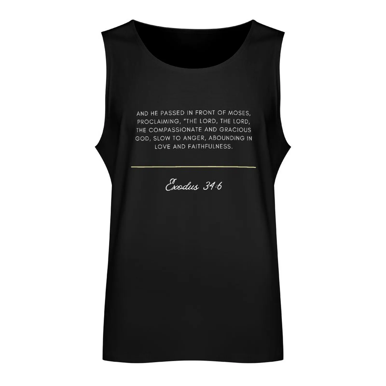 Verse Exodus 34:6 Tank Top Men's clothing brands Men's vest Men's sleeveless t-shirt gym t shirt men