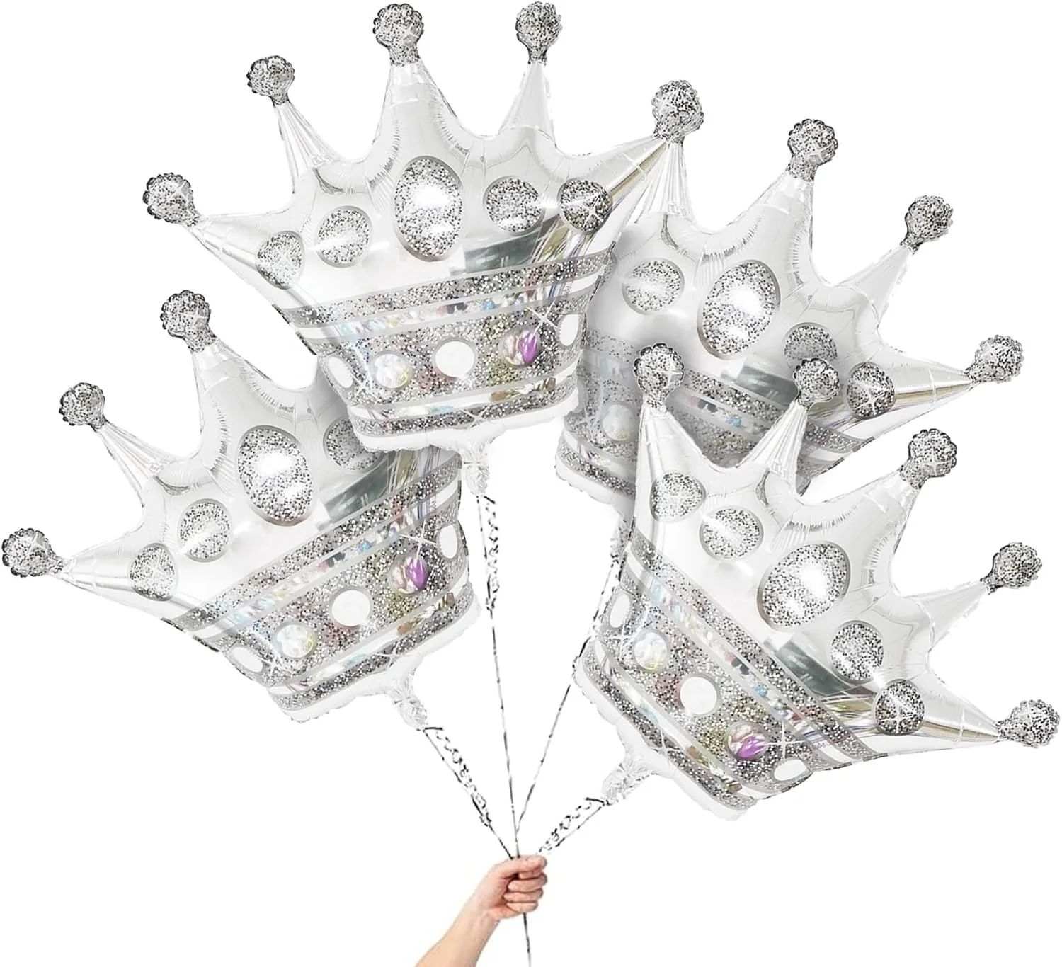 4/8PCS Silver Crown…