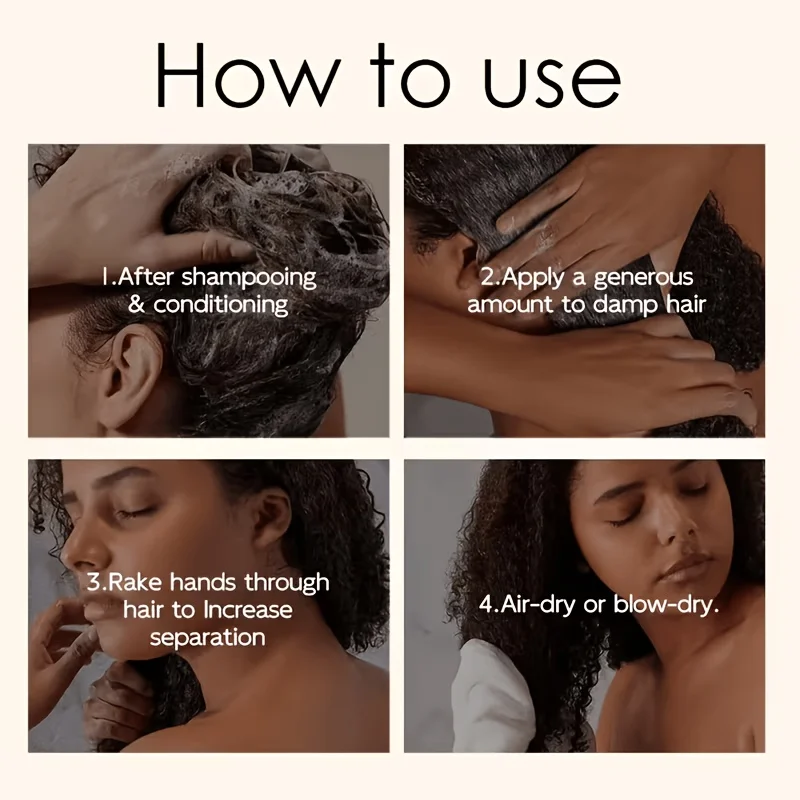 GSWP 9-In-1 Curl Styling Cream，with Rosemary, Batana Oil, Castor Oil, Keratin & Biotin.100ml/200ml view 6
