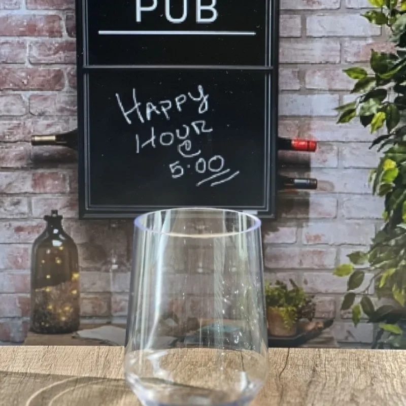 

4 Piece 17oz Wine Glasses Unbreakable Plastic Red White Wine Cups Reusable Shatterproof Party Dining Beverage Glassware