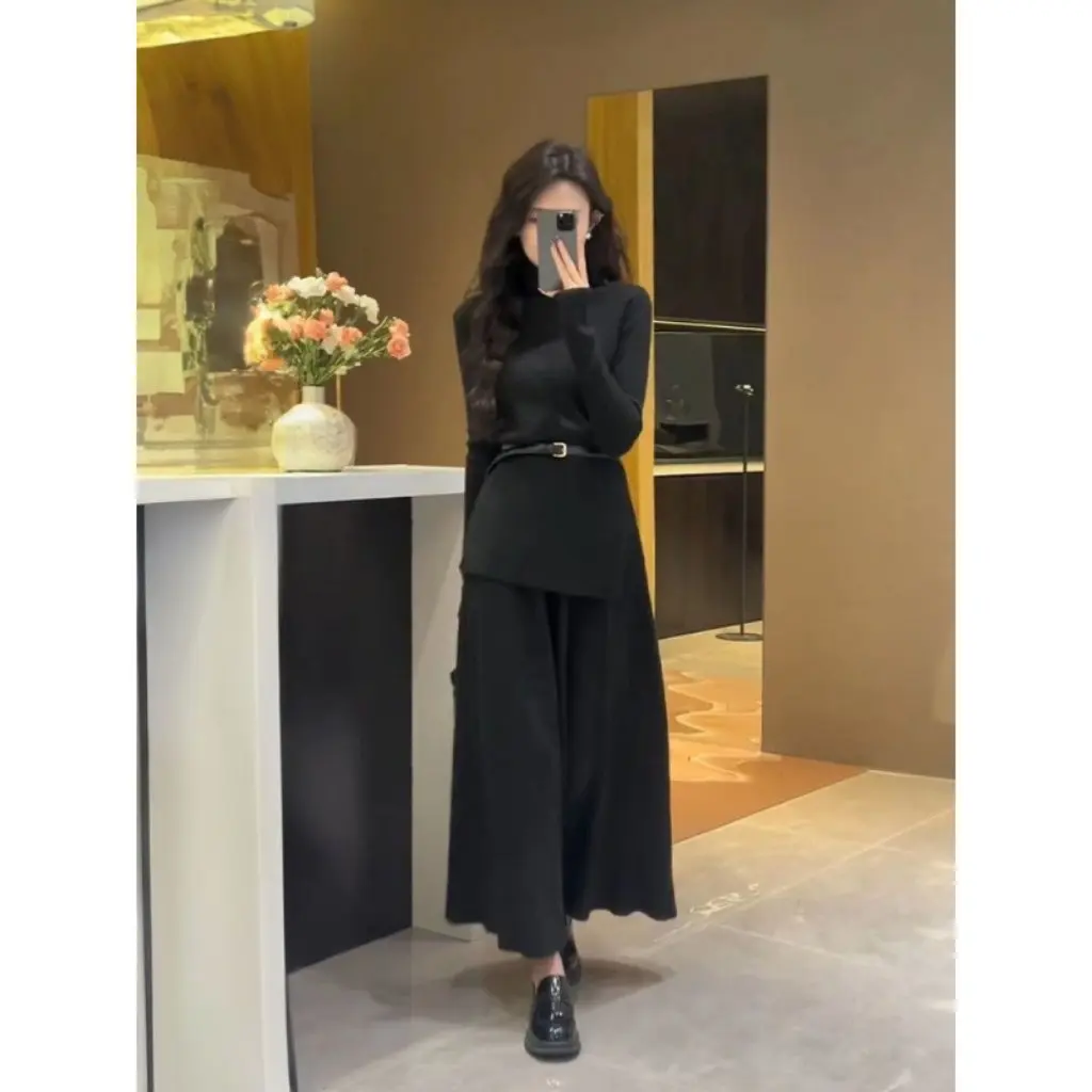 

Xiaoxiang Knitted Sweater Dress for Children High-End Autumn Winter Inner Wear Fashionable Complete Set