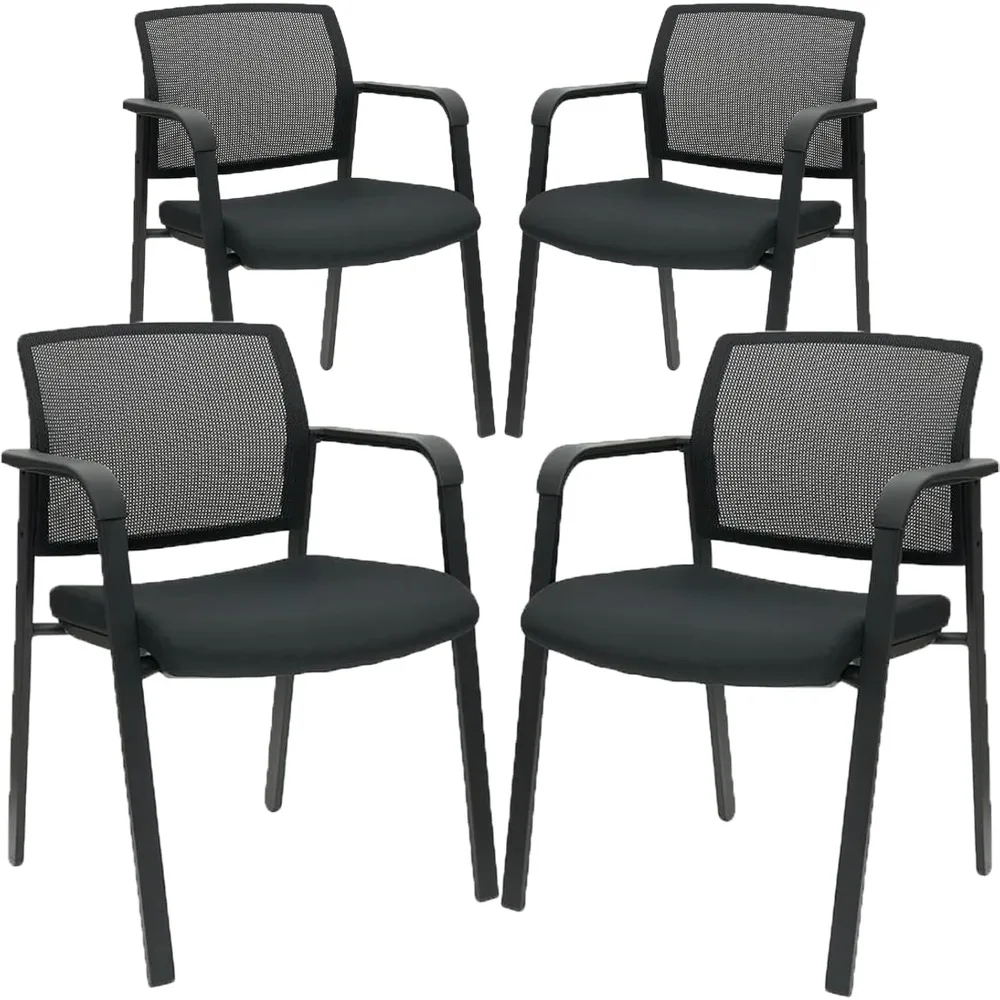 Waiting Room Chairs with Arm Upholstered Fabric Seat for Office Conference School Church,(4 Pack), School Chairs