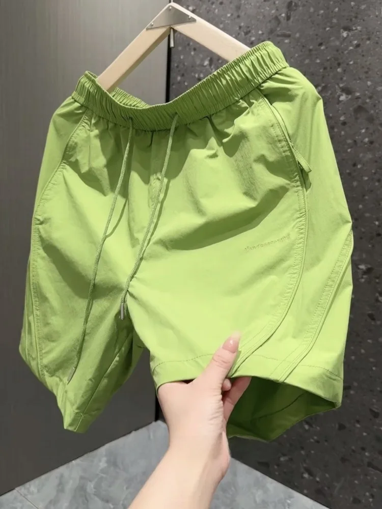 

Летние модные шорты с вышивкой в стиле пэчворк, с карманами на молнии, повседневные дышащие пляжные брюки для активного отдыха для молодежи