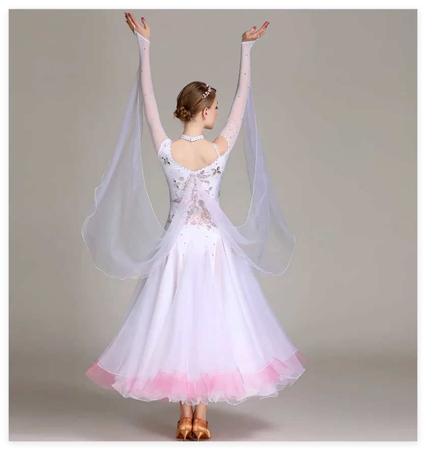 Modern Dance Grand Swing Dress Women's National Standard Dance Waltz Performance Dress