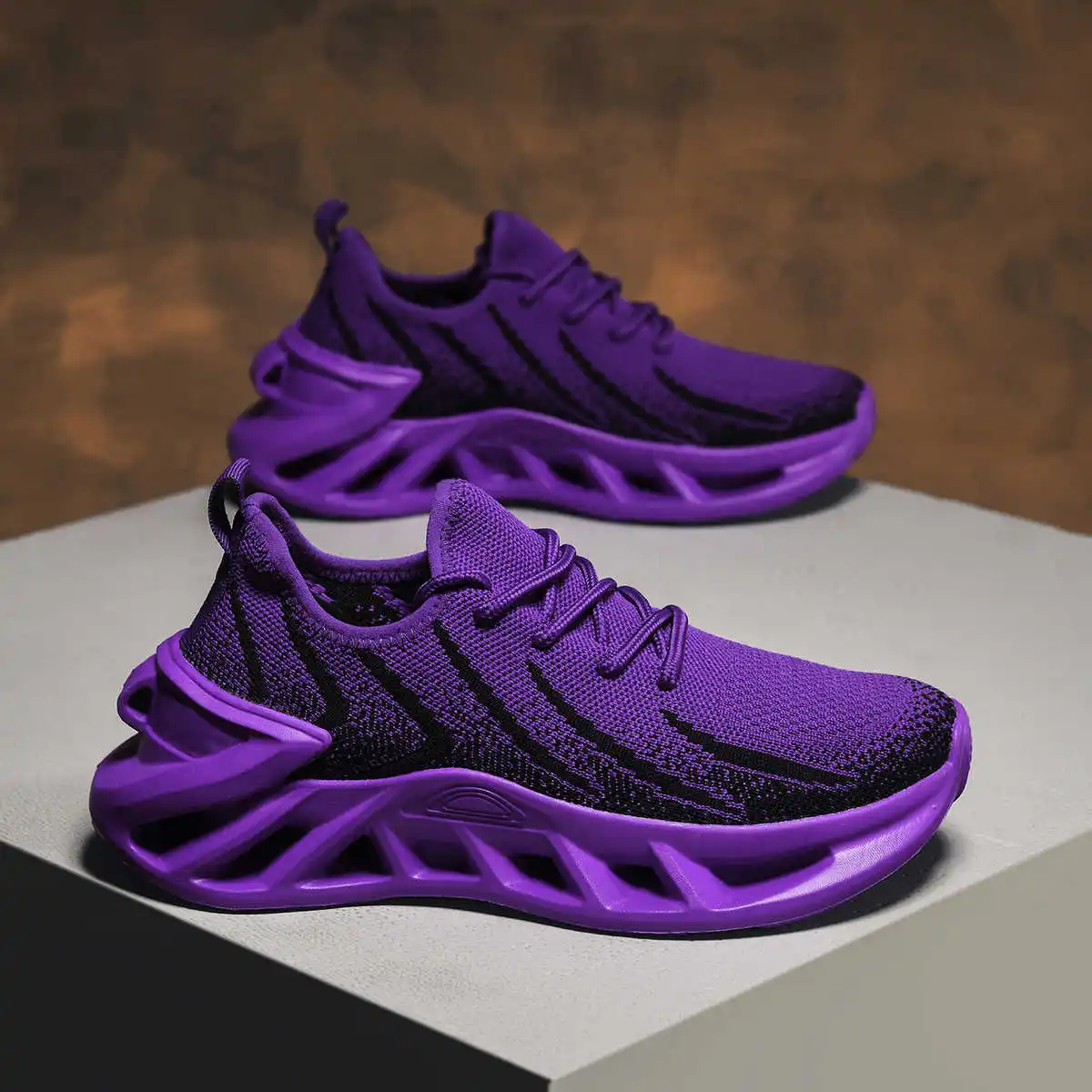 Plateforme Fall Fashion Summer Moccasins Men Training Shoes Purple Fashion Man Sneakers Sport Latest Technologies Casuals