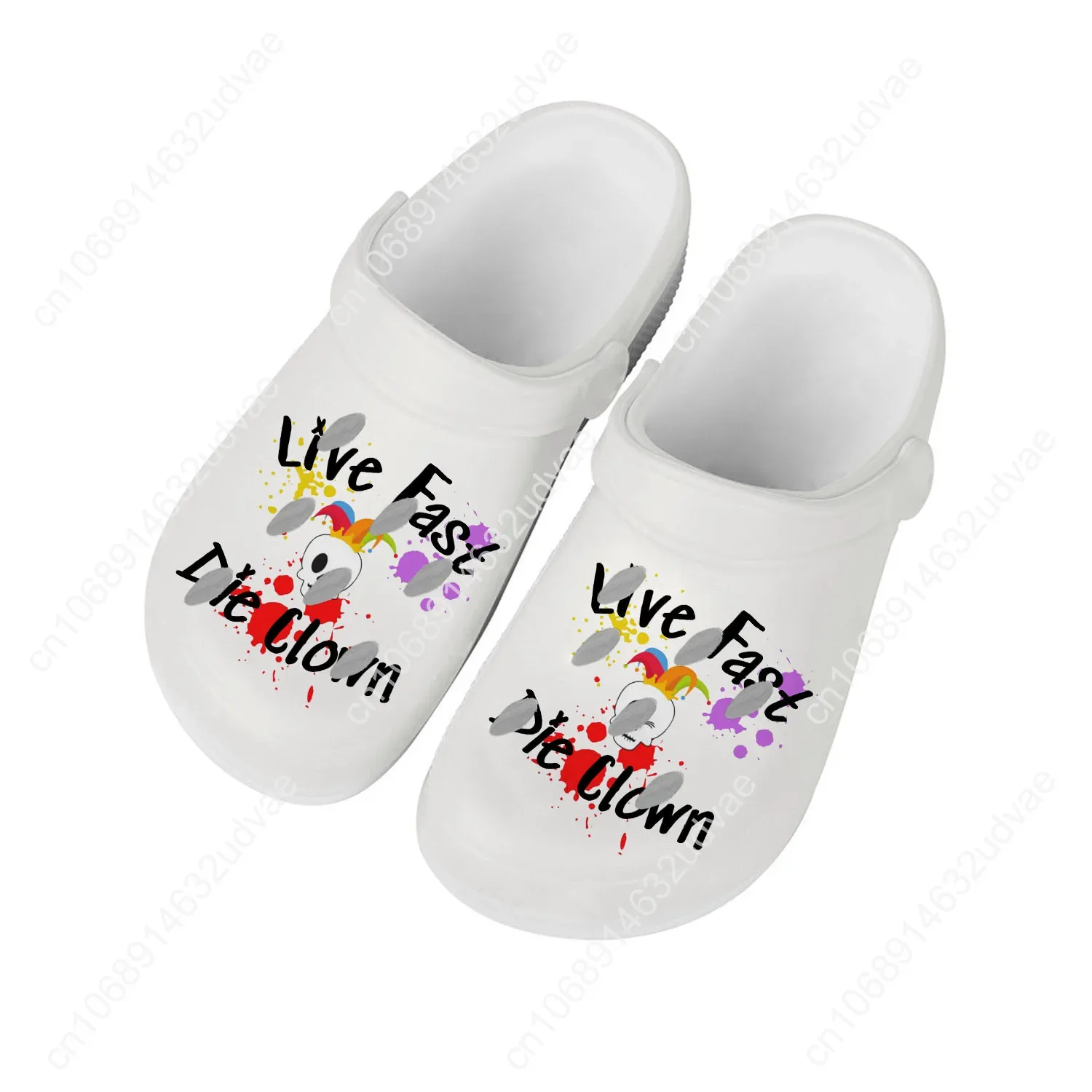 

Live Fast Die Clown Sandals Men Women Teenager Fashion Water Shoes Garden Breathable Comfort Beach Custom Slippers