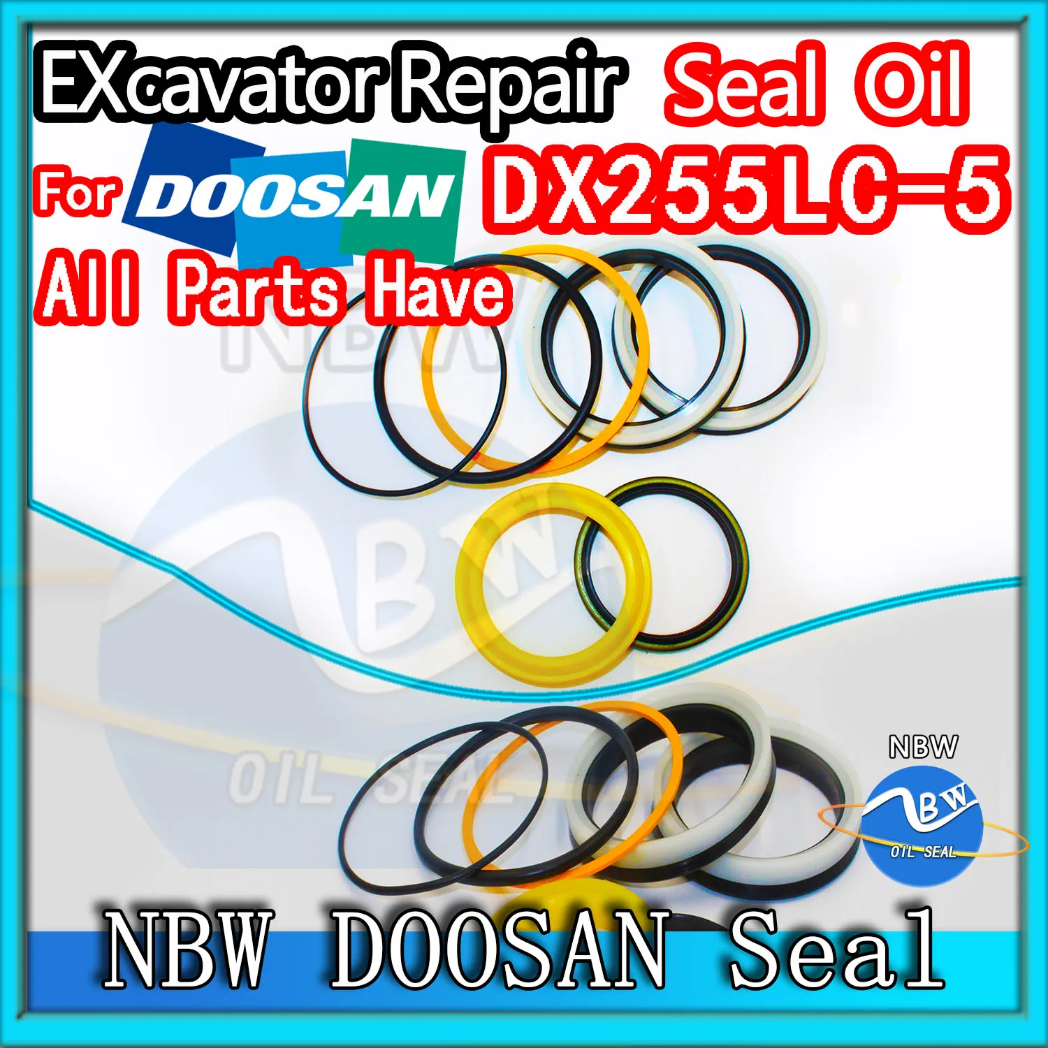 

For Doosan DX255LC-5 Excavator Oil Seal Kit High Quality Repair DX255LC 5 Joystick Engine O-ring Cylinder BOOM ARM Bucket Pump