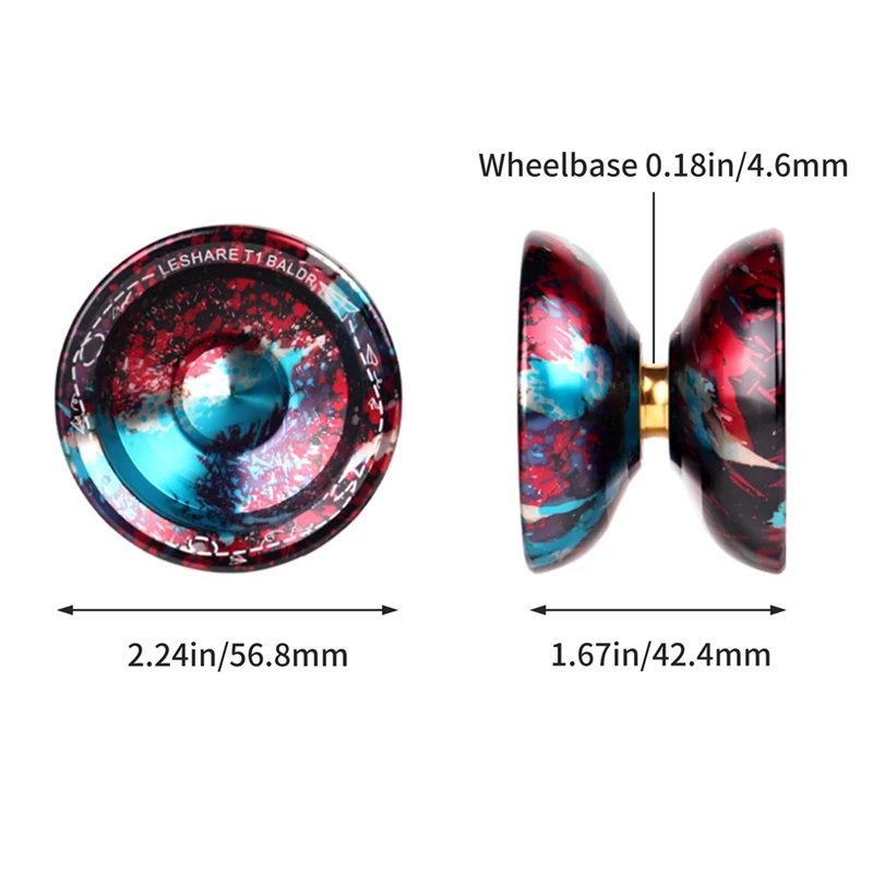 LESHARE High Precision YOYO Magic Yoyo Ball For Kids With Metal Mixing Sleep Professional Gravity Yo-Yo Toy