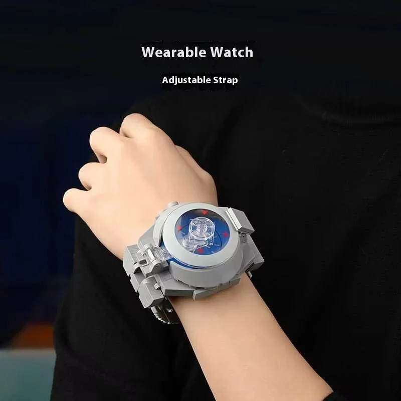 Keeppley Building Block Name Detective Conan Peripheral Toys Wearable Watch Type Anesthesia Gun Assembly Model Children'S Gifts