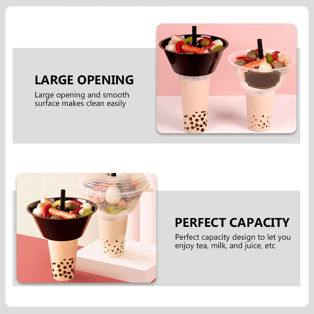 

5 set Creative Combined Snacks Holder Beverage Cup Large Capacity Hot Pot Shape Food Tray Outdoor Party Use Soda Water