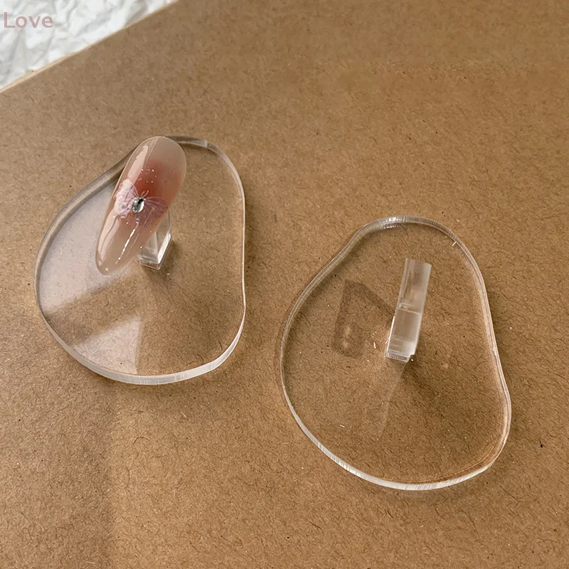 [L&P] حامل حامل عرض الأظافر الشفاف، نصائح التدريب على الممارسة، حامل عرض فن الأظافر بقاعدة أكريليك