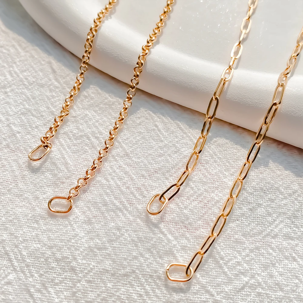 سلسلة مشبك ورق من eManco DIY مطلية بالذهب من الفولاذ المقاوم للصدأ هدايا مجوهرات نسائية مصنوعة يدويًا #6