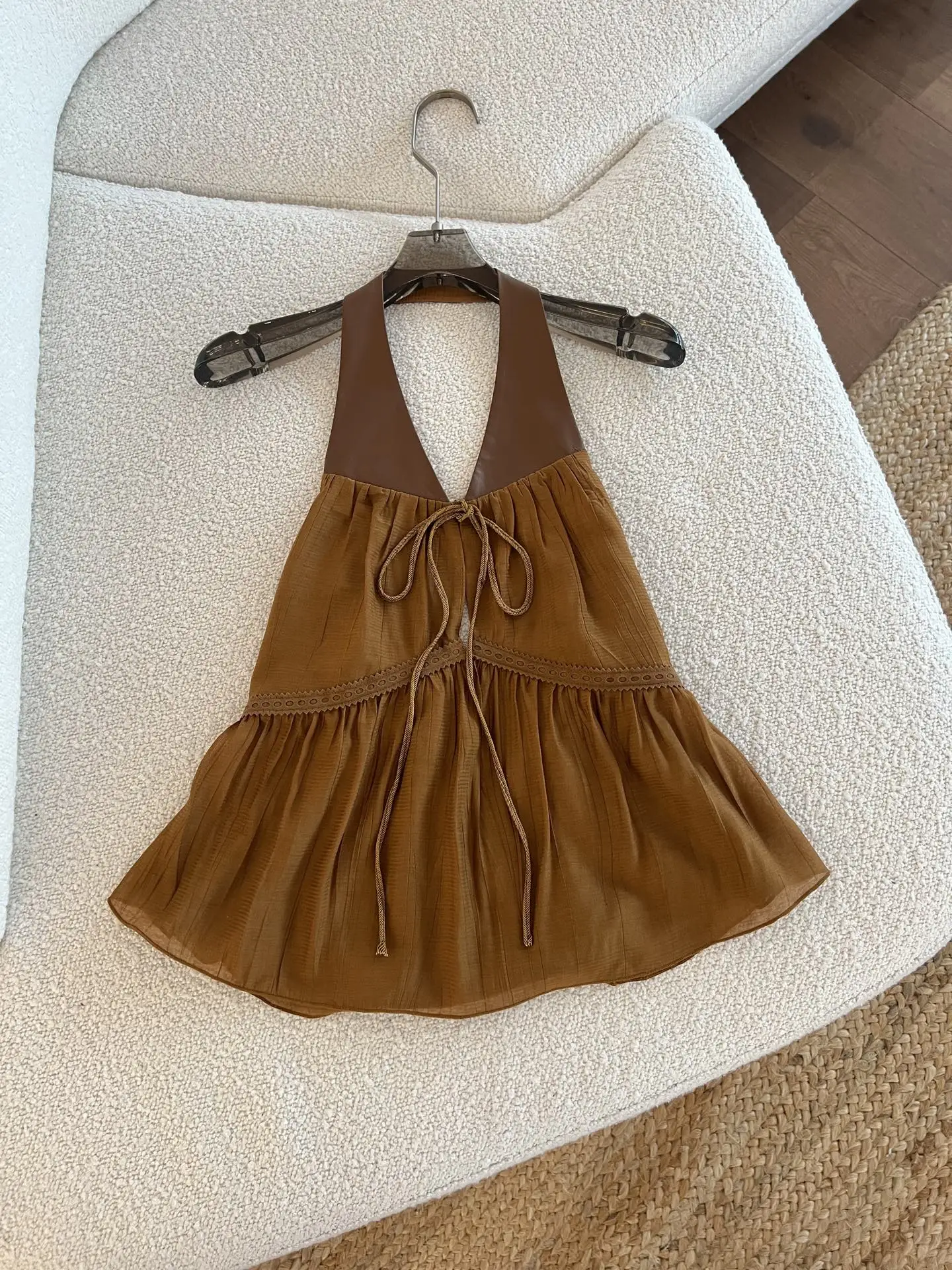 

Women's Vintage Holiday Style Sleeveless Vest V-Neck A-Line Slimming Waist Cinch Neck Hanging Belt Regular Length Outerwear