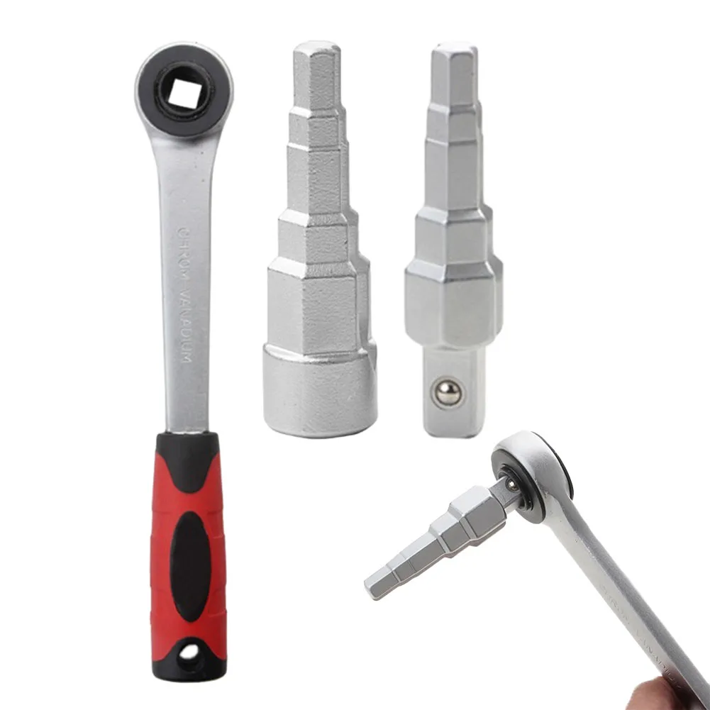 

For Tank Connectors Stepped Wrench For Plumbing Maintenance Fits 1/2" Ratchet Handle Carbon Steel Material Ratchet Handle