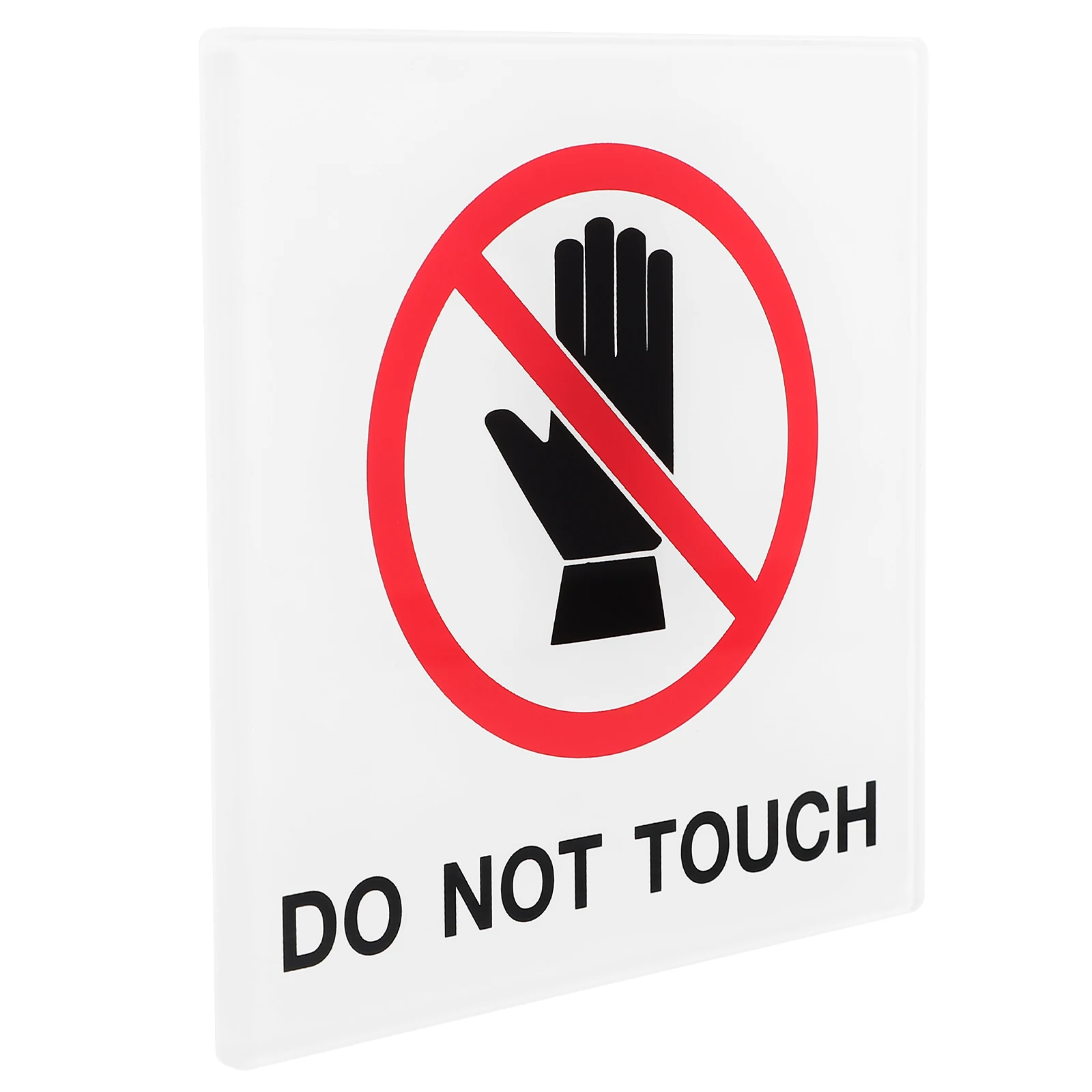 Do Not Touch Acrylic Safety Warning Sign Self Adhesive Label for Industrial Office Warehouse School Usage Do Not Touch Sign