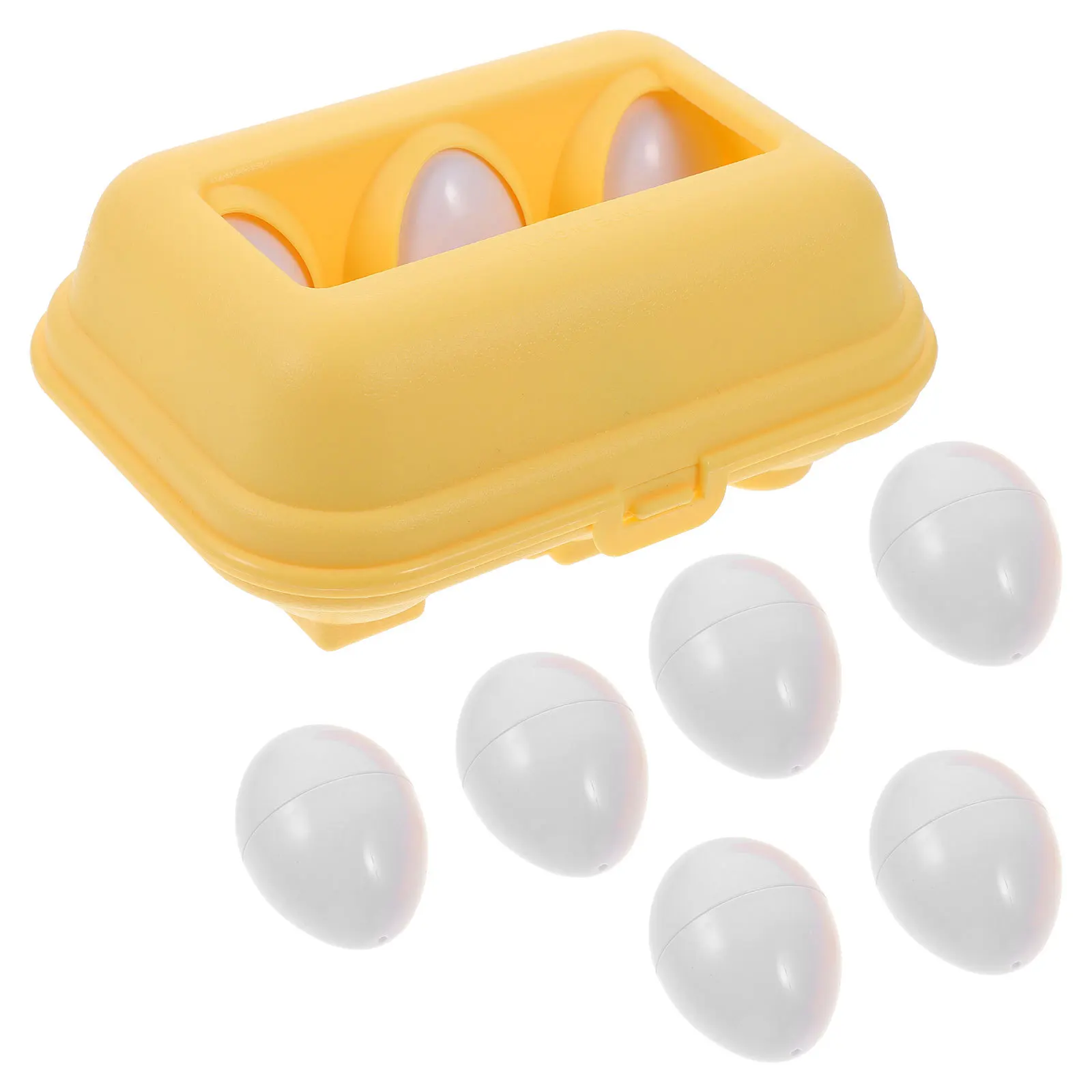 6 stuks vorm bijpassende eieren voor peuters plastic educatief leren eierspellen glad veilig herbruikbaar vroege ontwikkeling kleur
