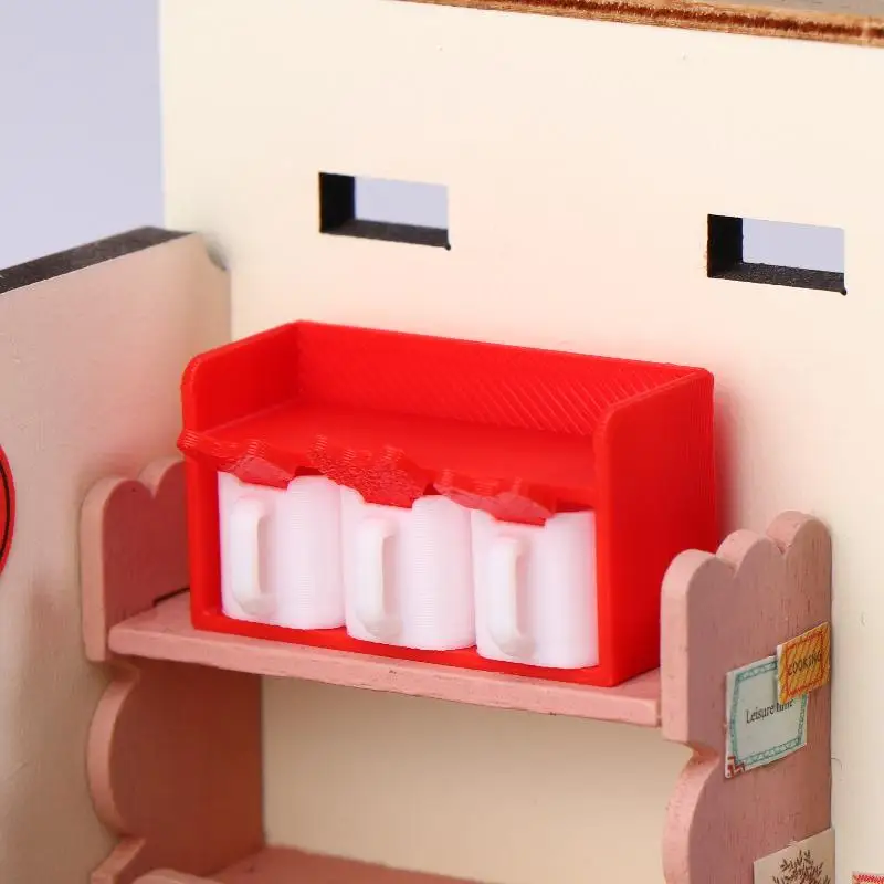 Mini pot d'assaisonnement de dessin animé pour maison de poupée, modèle de maison de poupée, décoration de cuisine, accessoires de scène, jouets de simulation, 1/12