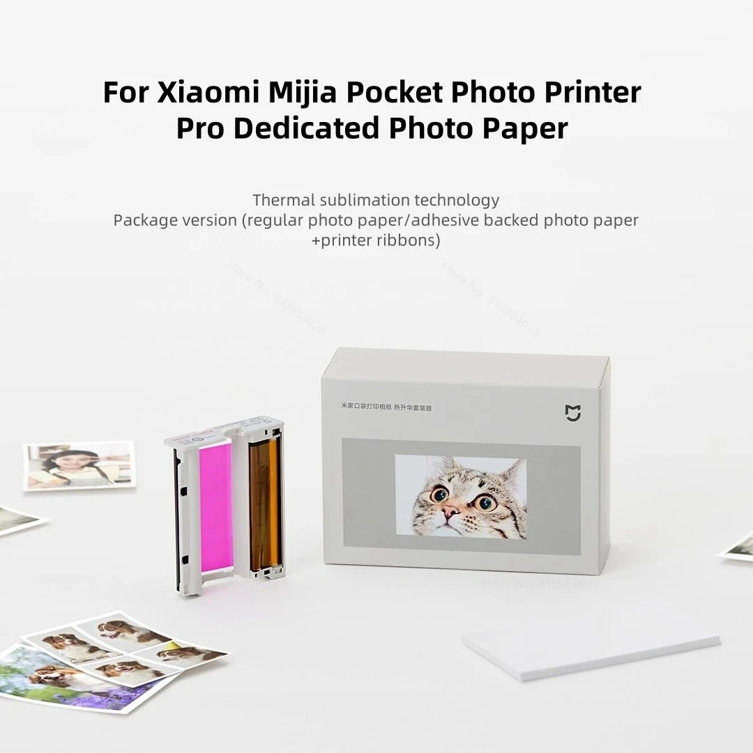 Para Xiaomi Mijia Pocket Photo Printer Pro papel fotográfico dedicado adopta una nueva tecnología de impresión por sublimación
