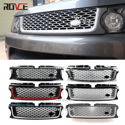 ROVCE 1Pcs Front Bumper Grille For Land Rover Range Rover Sport L320 2010 2011 2012 2013 ABS Car Styling Mesh Grill Accessories