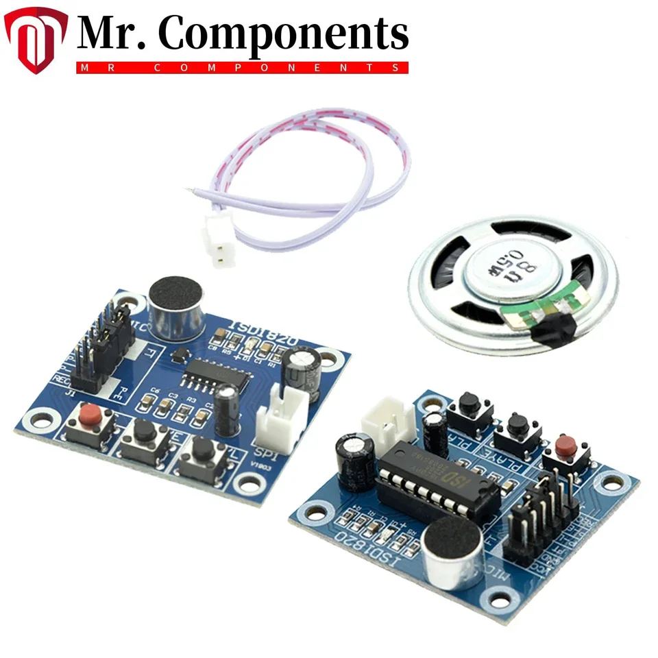 ISD1820 Recording Voice Module Voice Module Recording And Playing Voice Module The Microphone Head On The Board Delivers 0.5W Sp