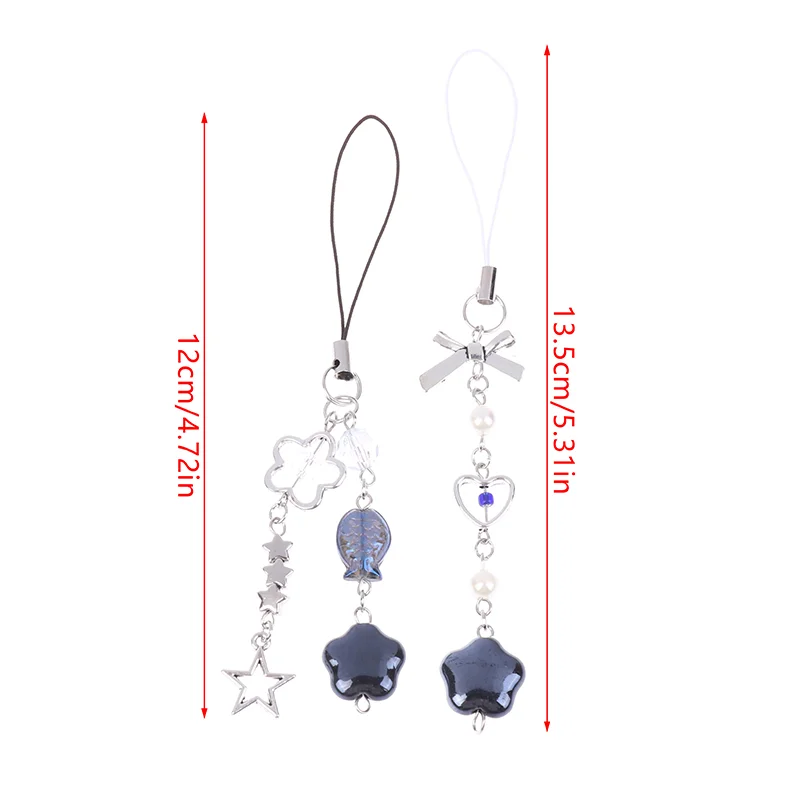 Ремешок для телефона в стиле лампы для влюбленных, милый бант из бисера, звезда, цепочка для мобильного телефона, милый брелок с бантом, подвеска для камеры