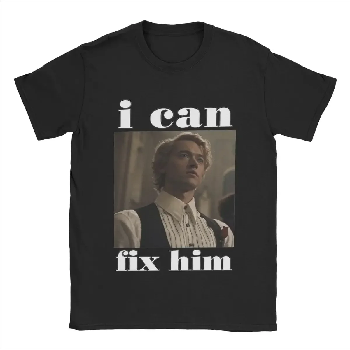 I Can Fix Him Tom Blyth Men's T Shirt The Hunger Games Novelty Tees Short Sleeve Round Collar T-Shirts Cotton Plus Size Clothes