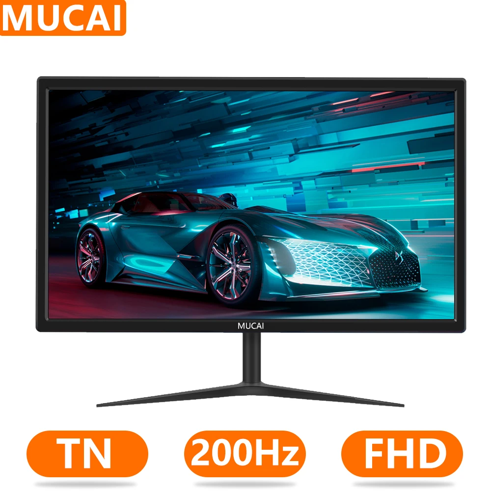 Mucai 24 Zoll Monitor 144Hz Gaming-Computer 200Hz Display fhd 1080p Licht bildschirm HDMI-kompatible DP Power Por 1920*1080